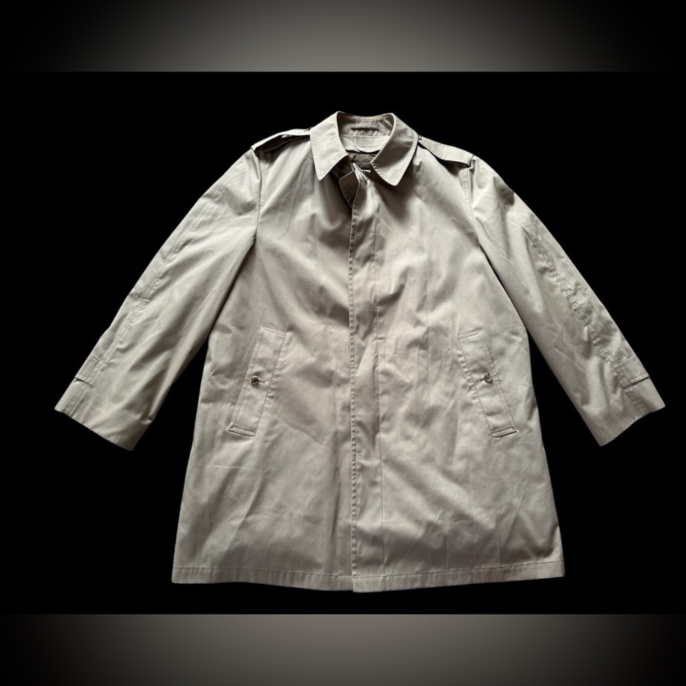 London Fog Thinsulate Men’s Trench Coat removable lining Size 44 Regular